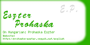 eszter prohaska business card